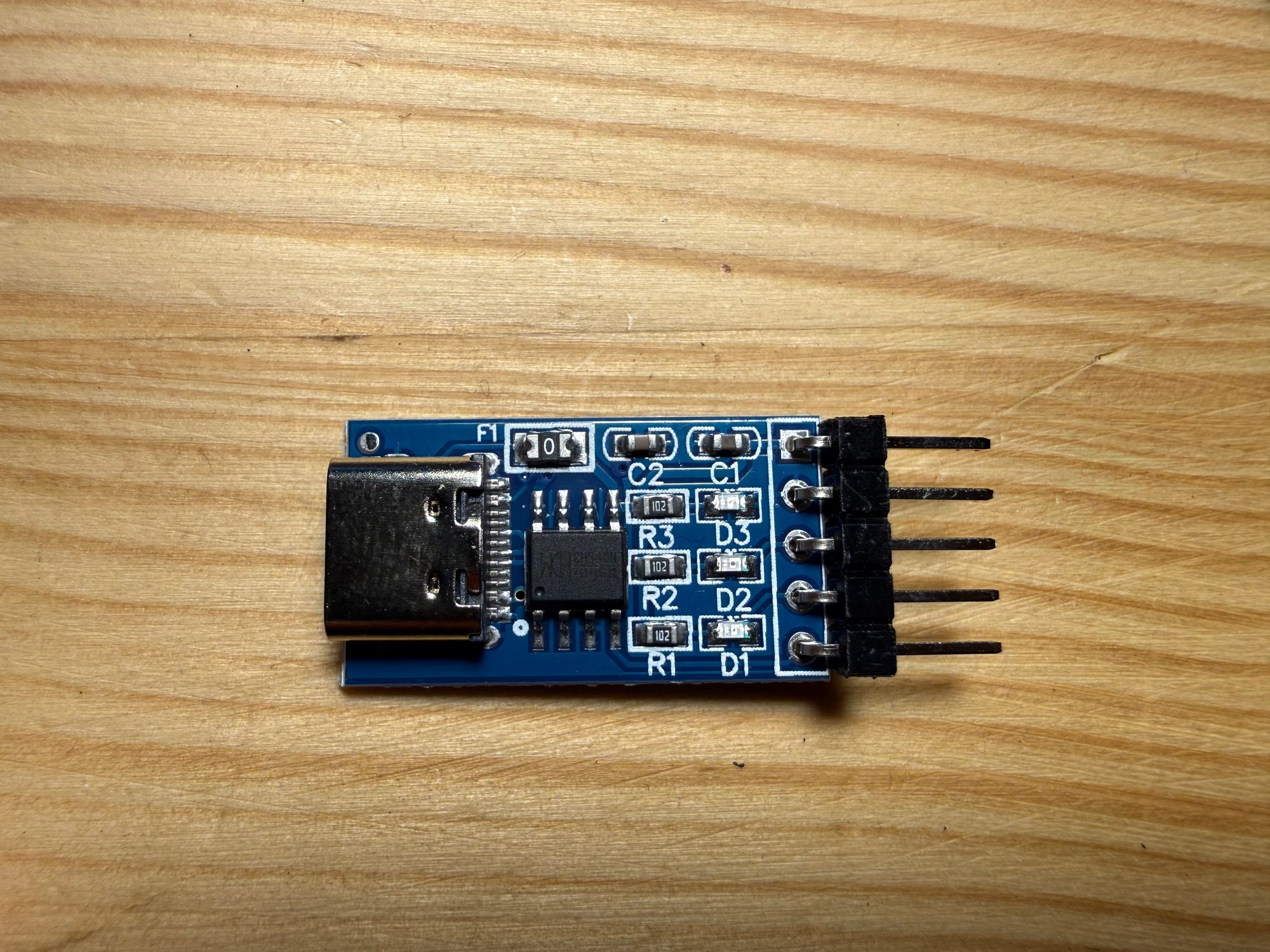 Converter 1 CH340 USB-C-to-UART board